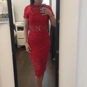 alexis red leona dress
